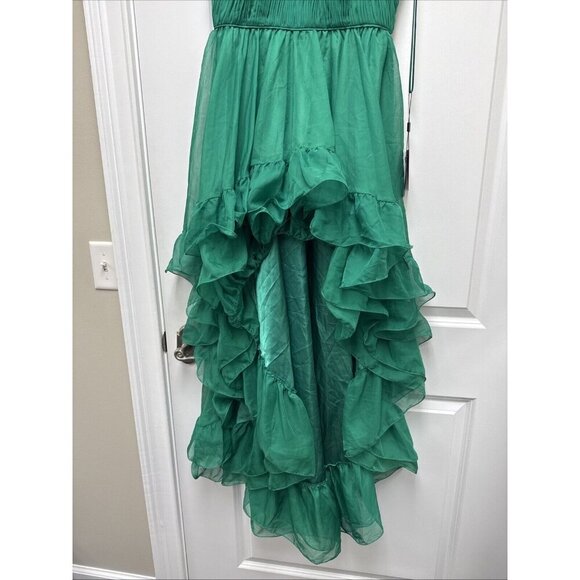 Mac Duggal Green Halter Neck Midi Dress - Picture 6 of 10